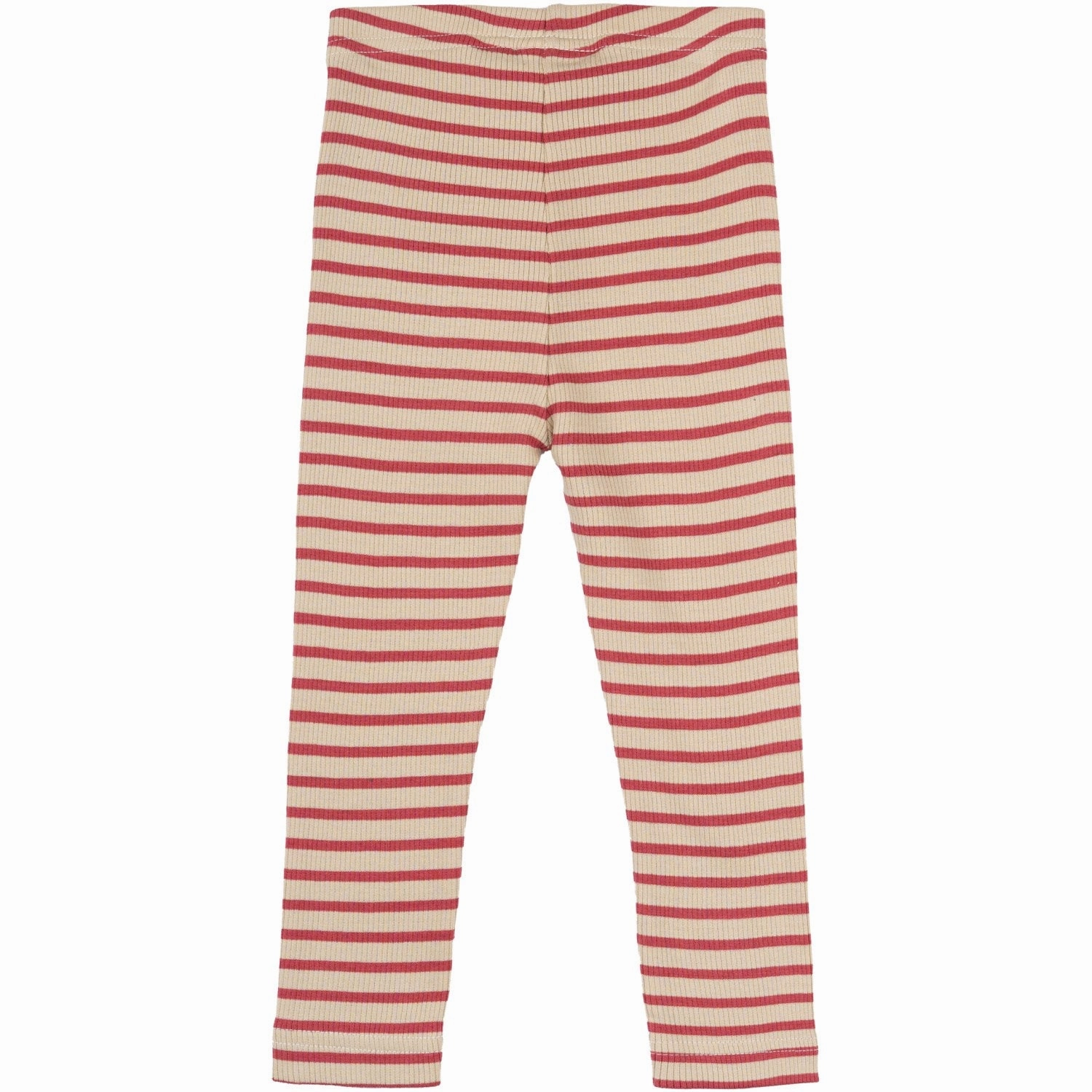 Stretch Fabric Petit Piao Light Berry/Dark Off White Leggings Modal Striped