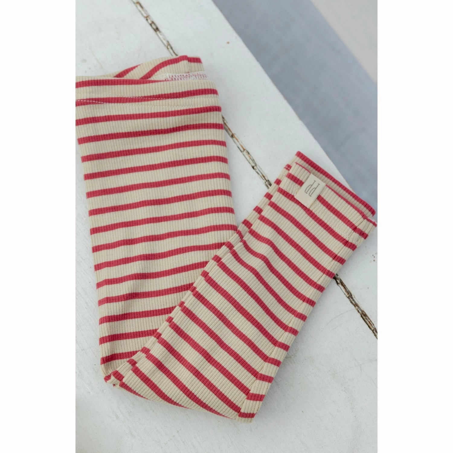 Stay Dry Petit Piao Light Berry/Dark Off White Leggings Modal Striped