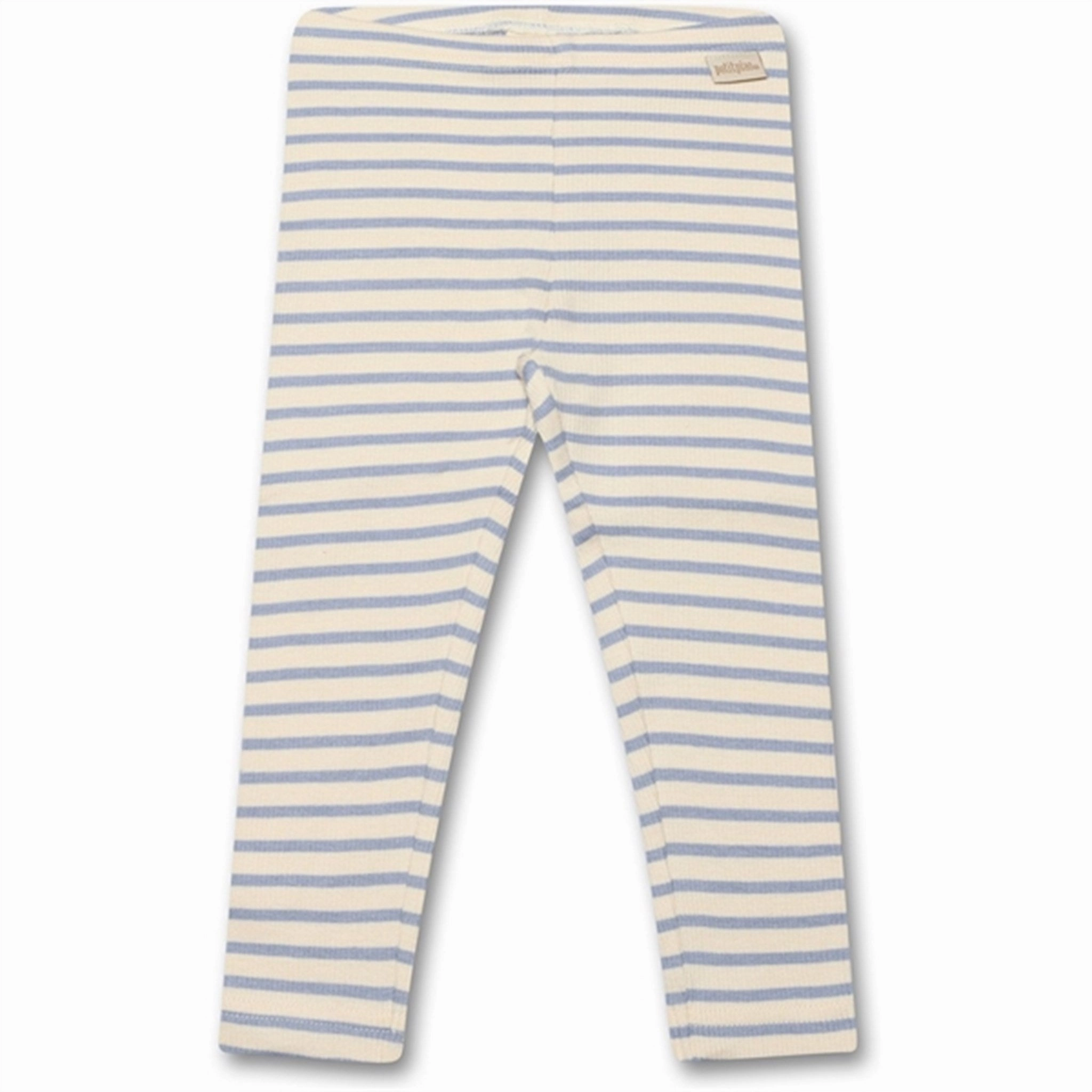 Petit Piao? Spring Blue Leggings Modal Striped Beginner Level High Waist Athletic Comfort Wear
