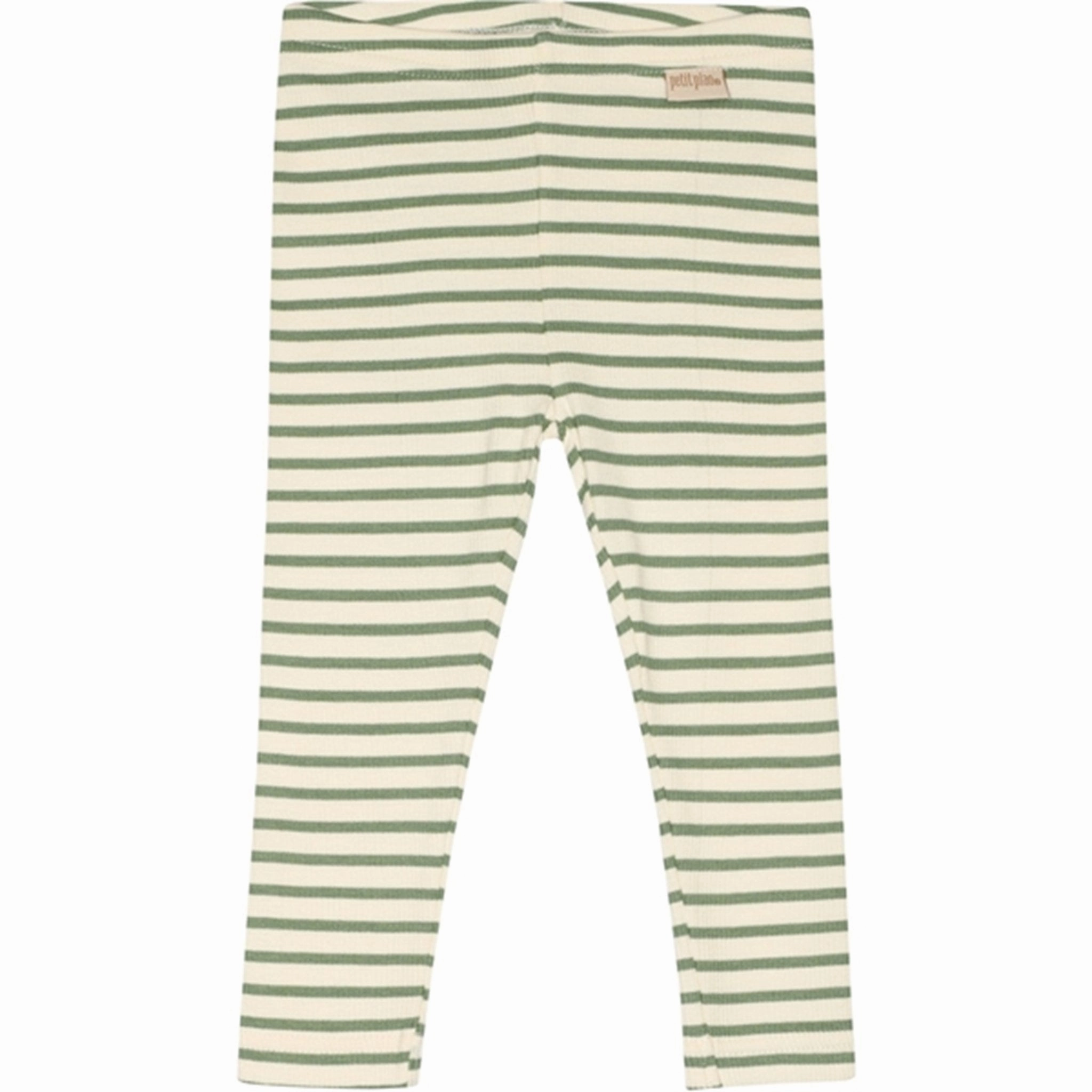 Office Casual Petit Piao Spring Green/Offwhite Modal Leggings