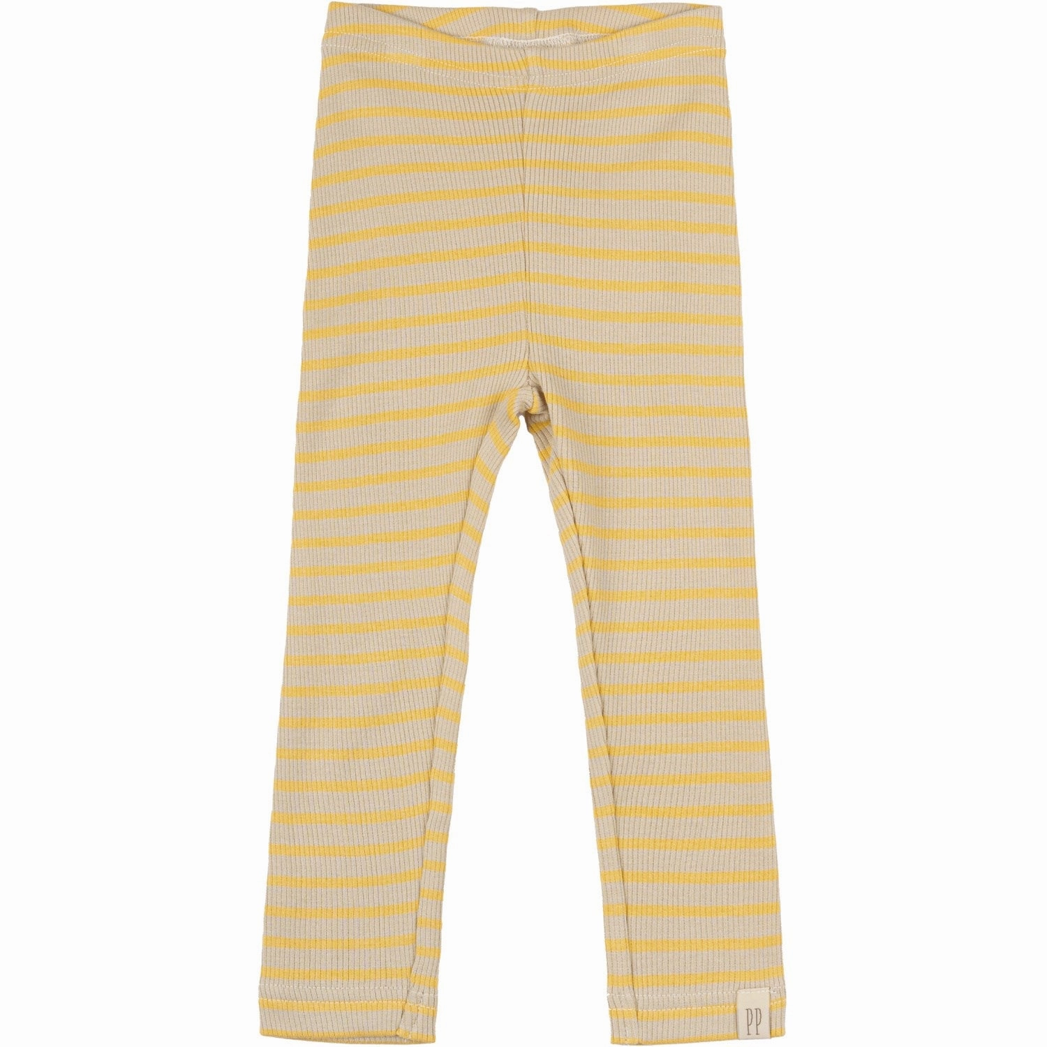 All Ages School Sports Cozy Comfort Petit Piao Yellow Sun/Dark Off White Leggings Modal Striped