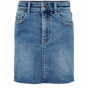Kids ONLY Medium Blue Denim Wonder Noos Skirt Sustainable Innovation Washable fabric