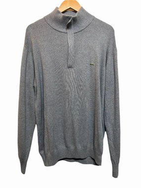 MidWeight Construction Lacoste Grey Quarter Zip (Size L)