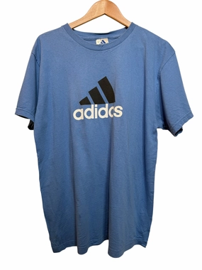 Adidas Blue T Shirt (Size L) Cool and Chic Timeless Look Wear