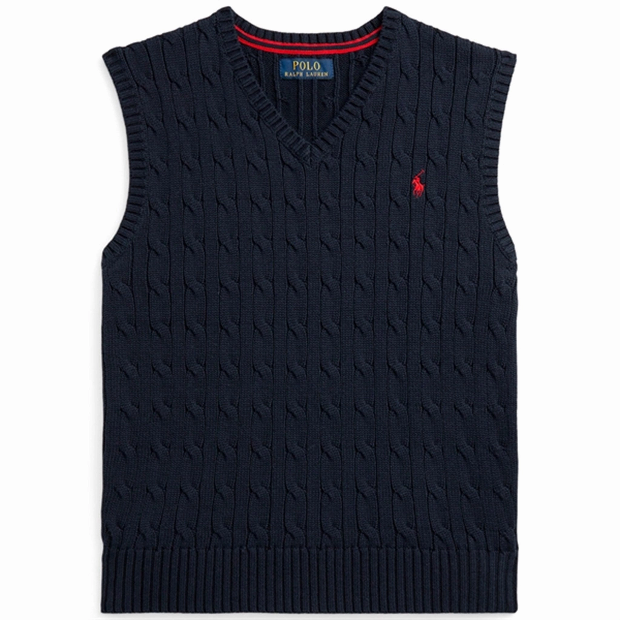 Modular Attachment Points Flexible Material Polo Ralph Lauren Knit Vest Rl Navy/C3822