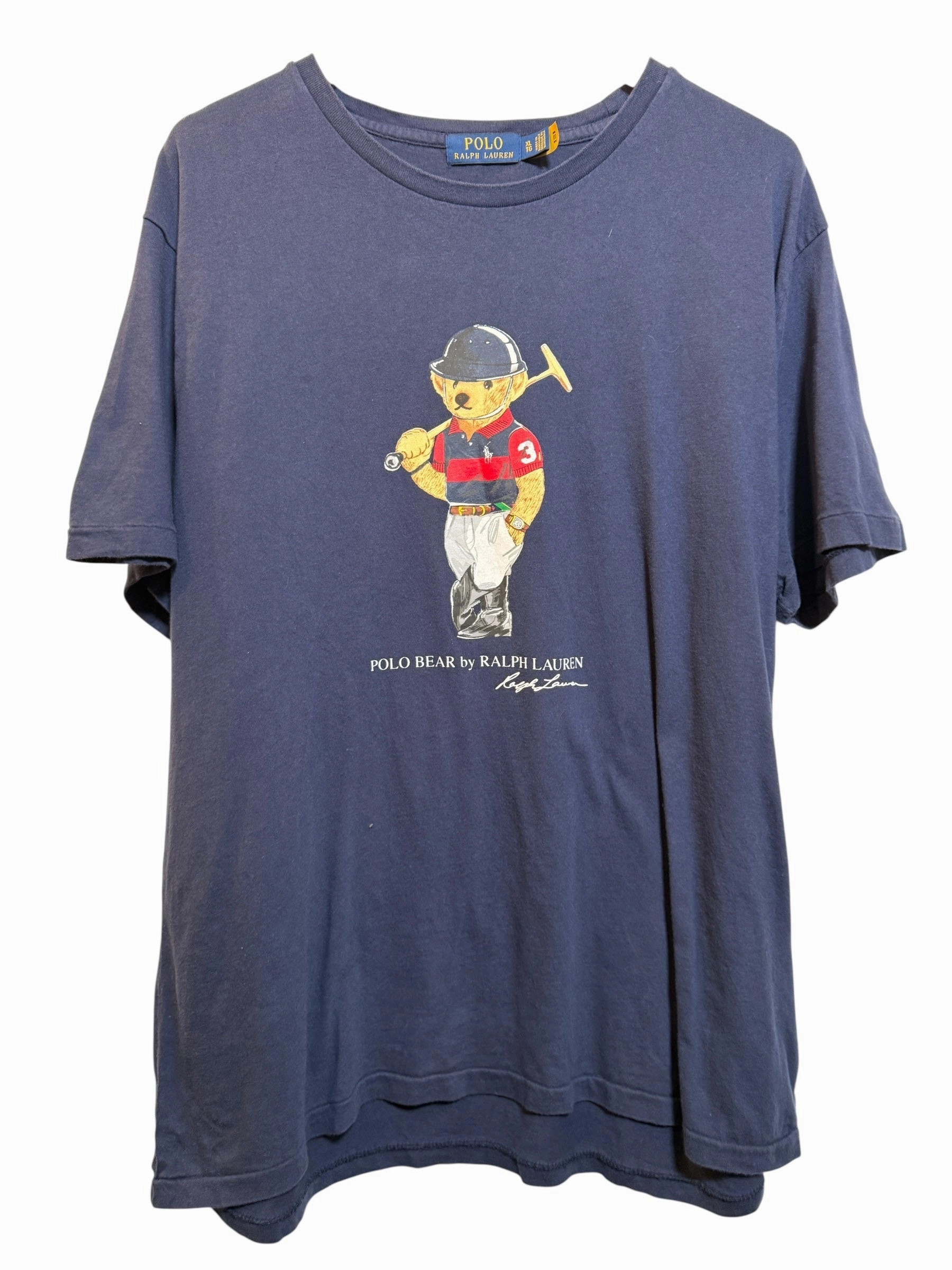 Polo Ralph Lauren Navy Bear Mens T Shirt (Size XL) Moisture Wicking Fabric Thermal regulation