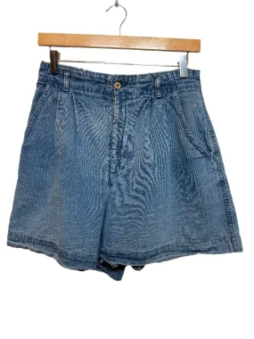 Dockers Women's Blue Denim Shorts (Size M) Mid Rise Chafe Free Edging