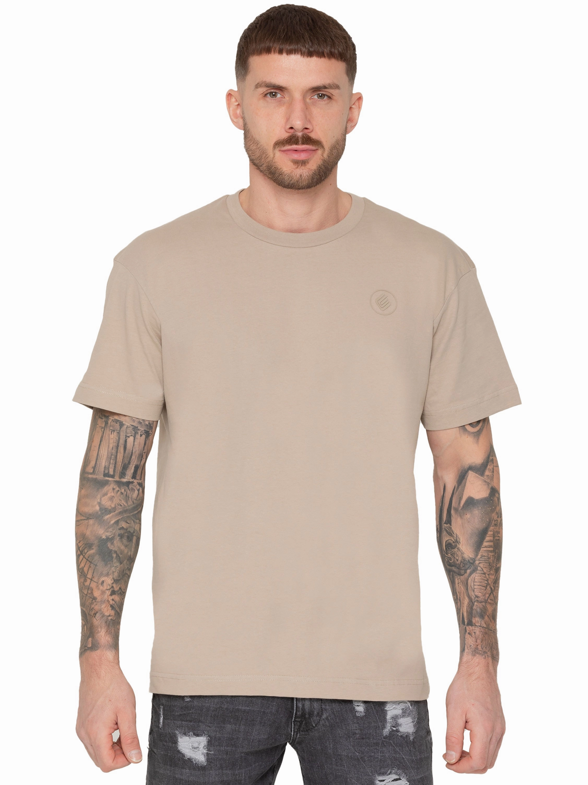 Enzo | Oversized Crew Neck T-Shirt V neck elegance UltraLightweight