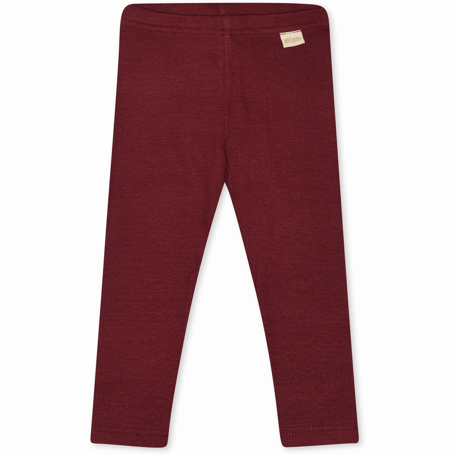 Petit Piao Dark Cherry Leggings Modal Dance Practice Rib Knit