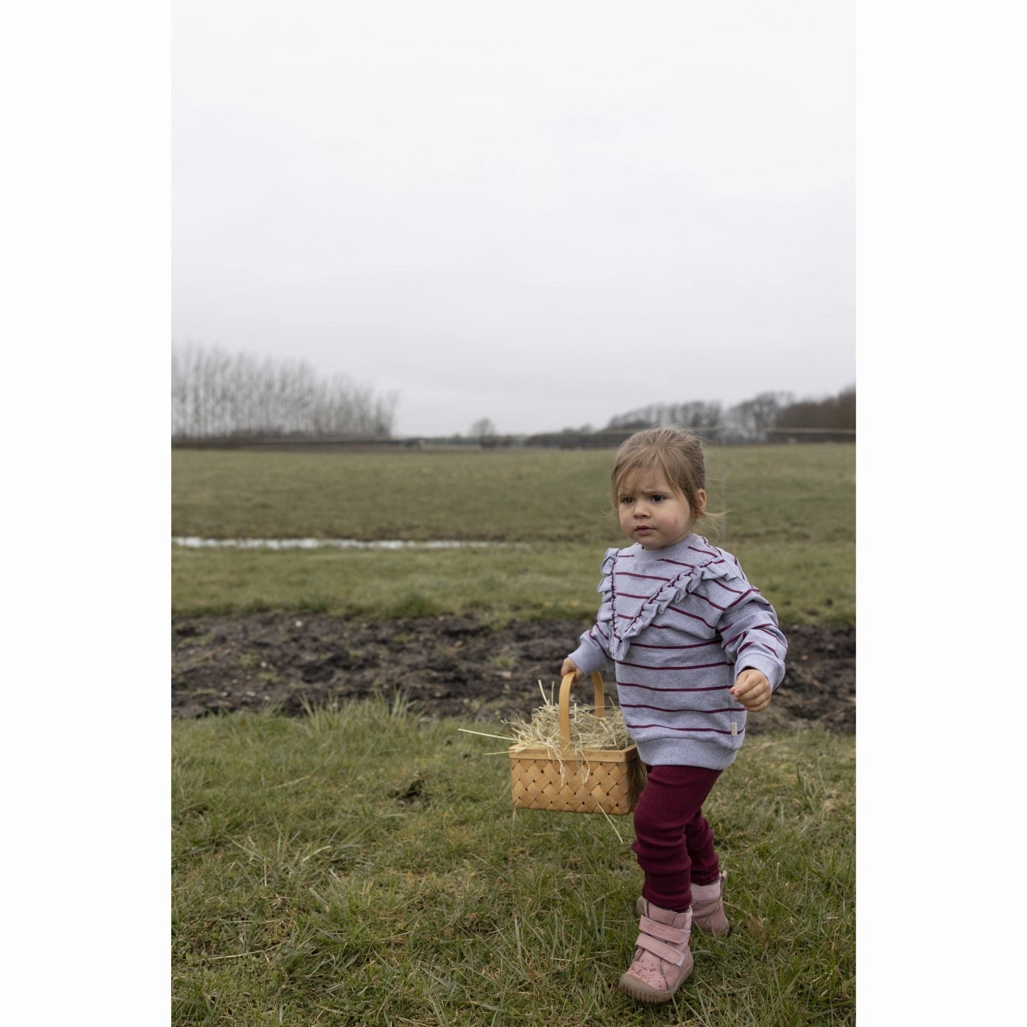 Petit Piao Dark Cherry Leggings Modal Sporty Fit Versatile Wear