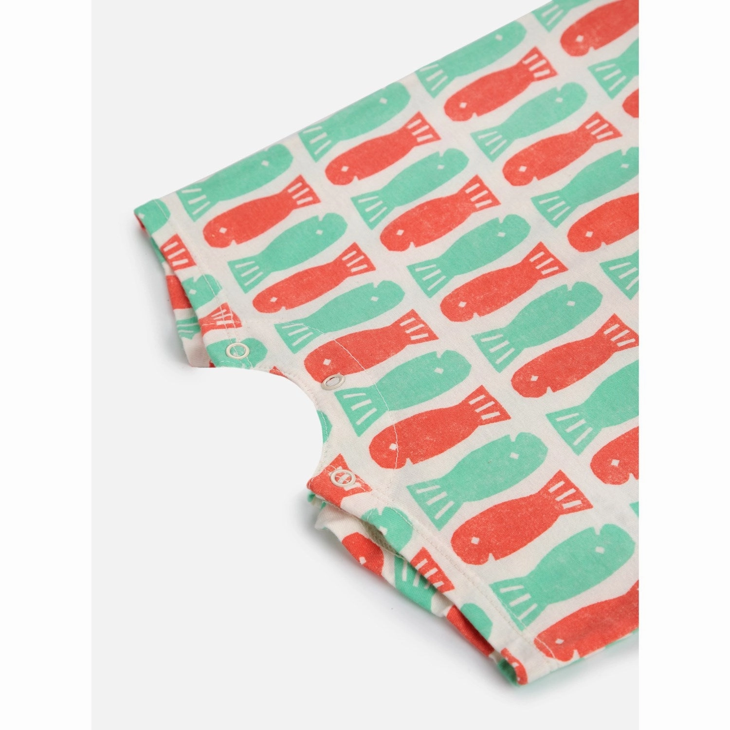 Bobo Choses Offwhite Lucky Fish All Over Playsuit Sharp Youth