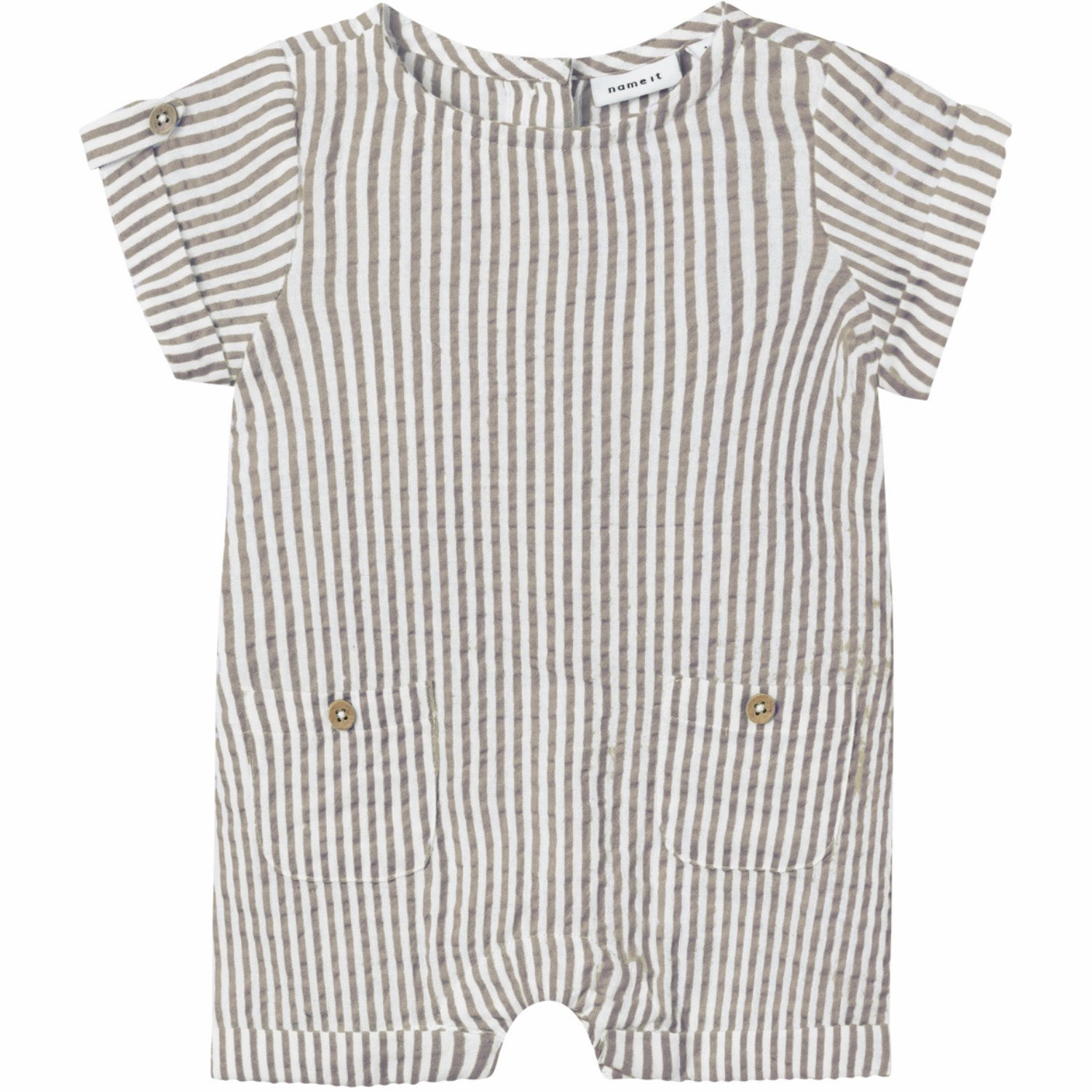 Natural Modern Simple Neutral Name It Pure Cashmere Jasper Sunsuit