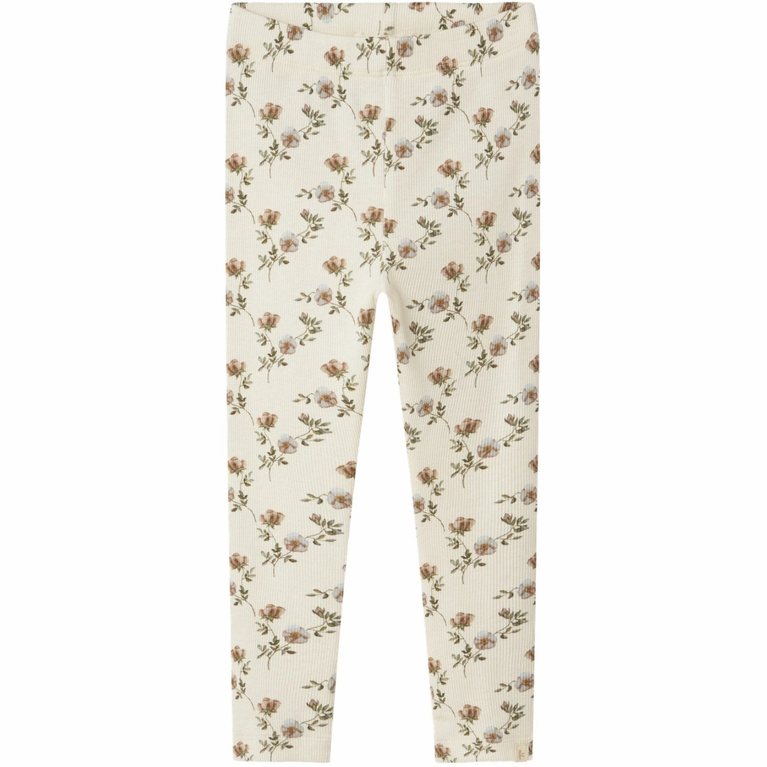 Lil'Atelier Turtledove Flower Gavo Slim Leggings Cozy Feel Tailored Fit