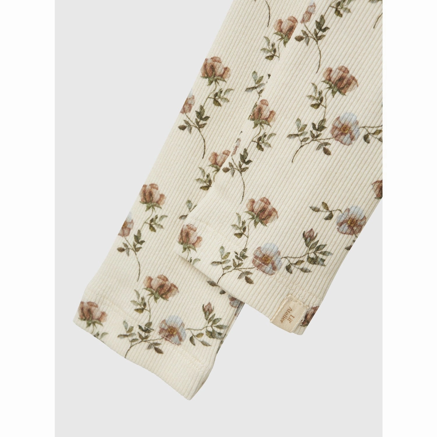 Casual Day Mesh Panel Simple Style Lil'Atelier Turtledove Flower Gavo Slim Leggings