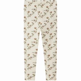 Lil'Atelier Turtledove Flower Gavo Slim Leggings Smooth Style