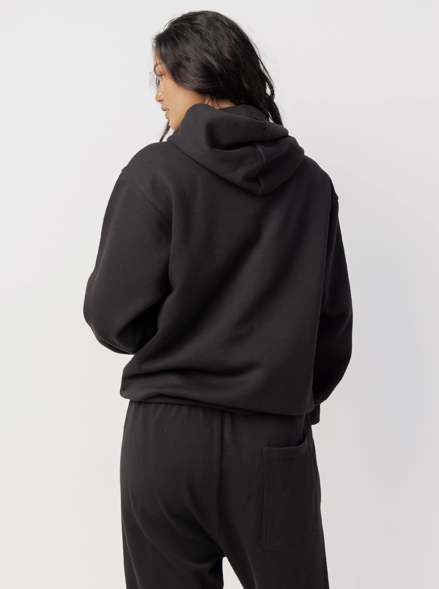 Minimalist Design Essentials Big Logo Fleece Hoodie Unisex