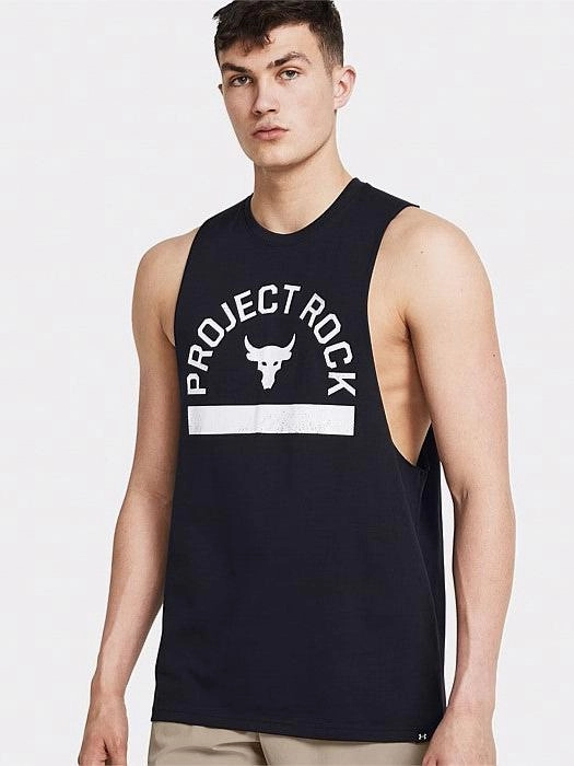 Low Profile Collar Flatlock stitching Project Rock Payoff Graphic Tank