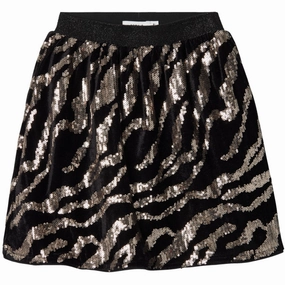 Name It Black Zebra Ranimal Skirt Classic Design Laidback Style