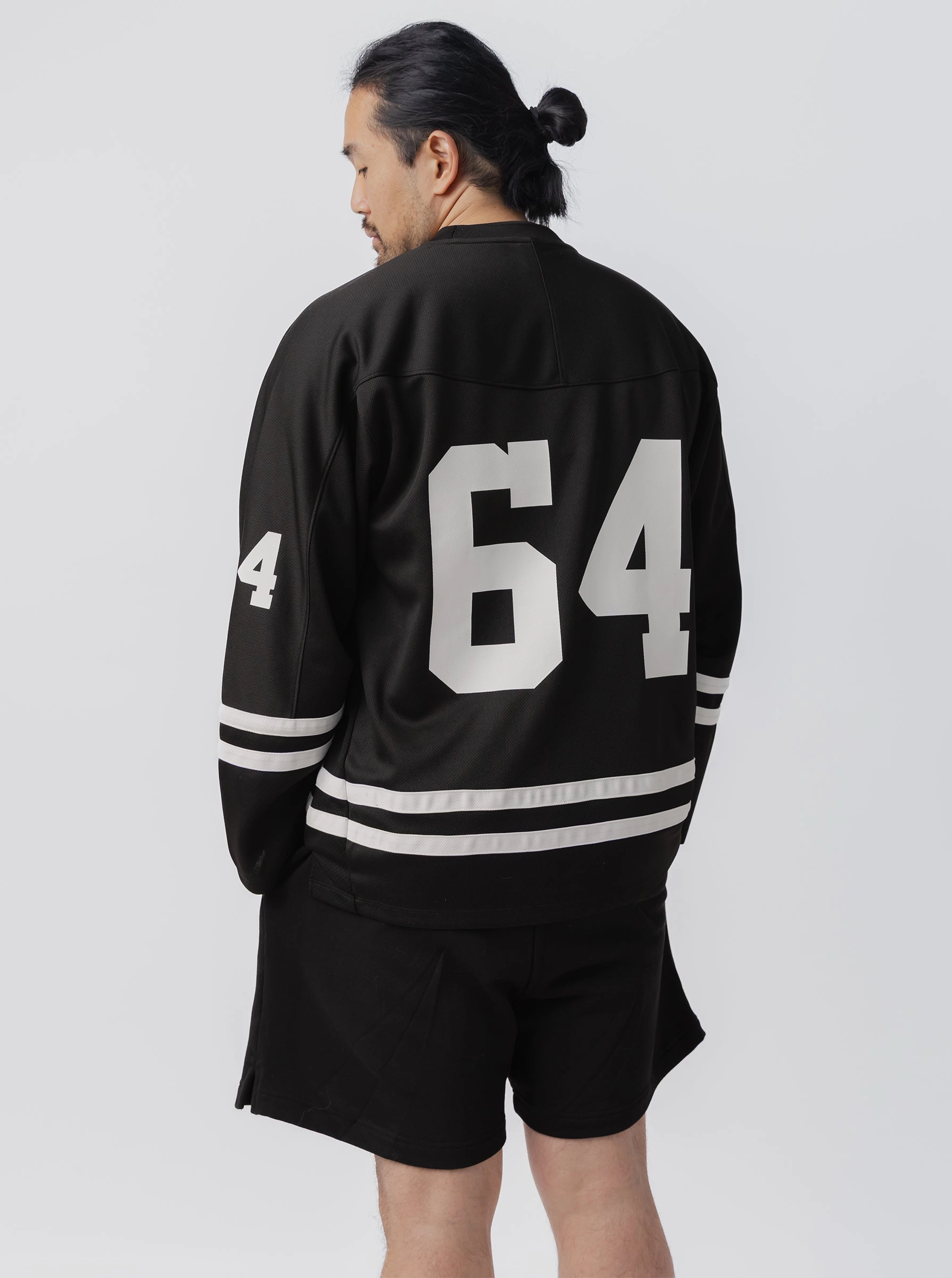 Varsity Hockey Jersey in Court Black Fleece Lined earthy tone