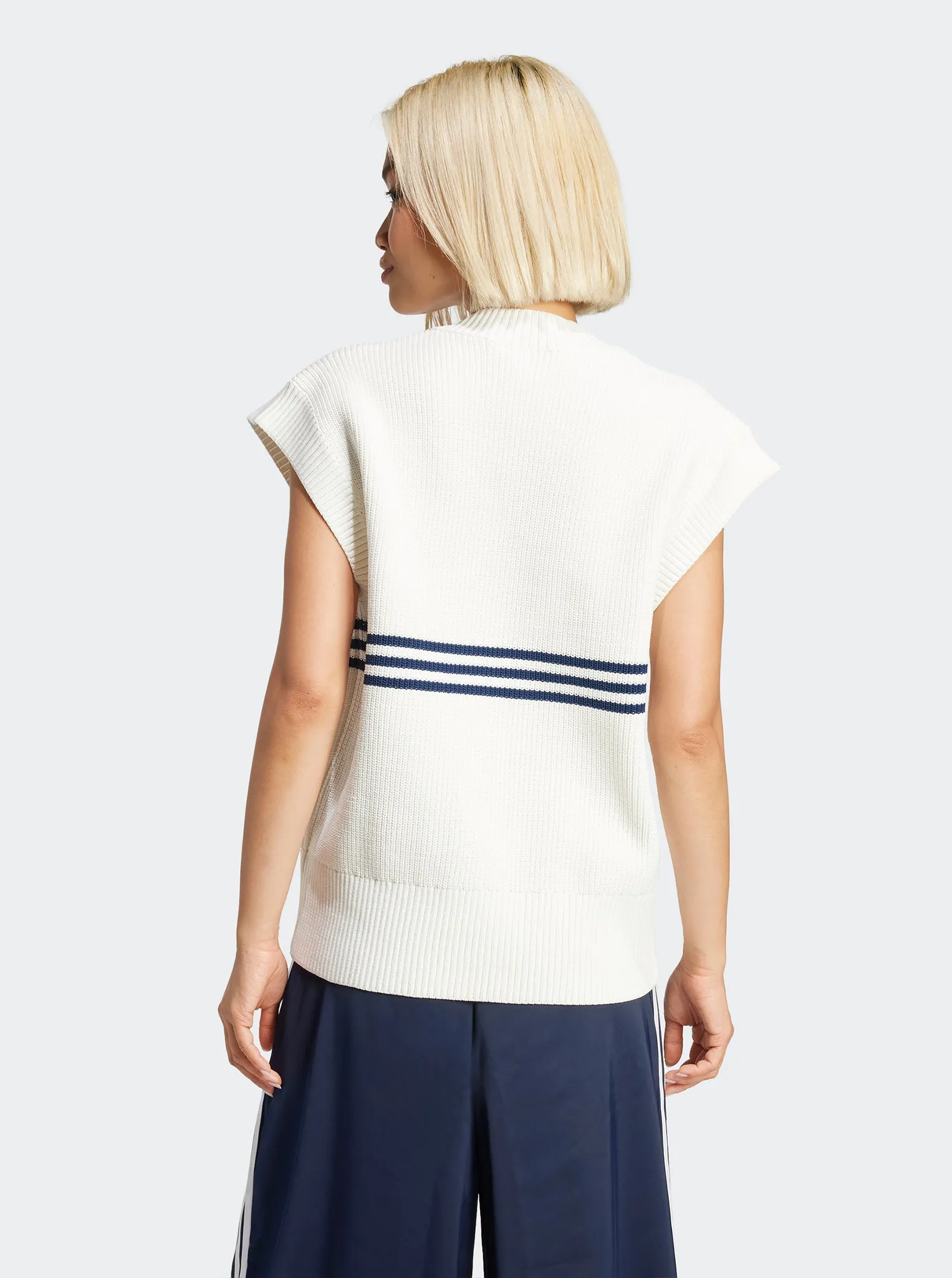 3-Stripes Knitted Vest fishermen Low Maintenance