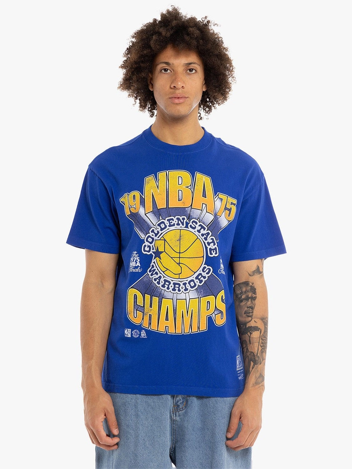 Reinforced Shoulder Stitching Golden State Warriors Bust Out Tee