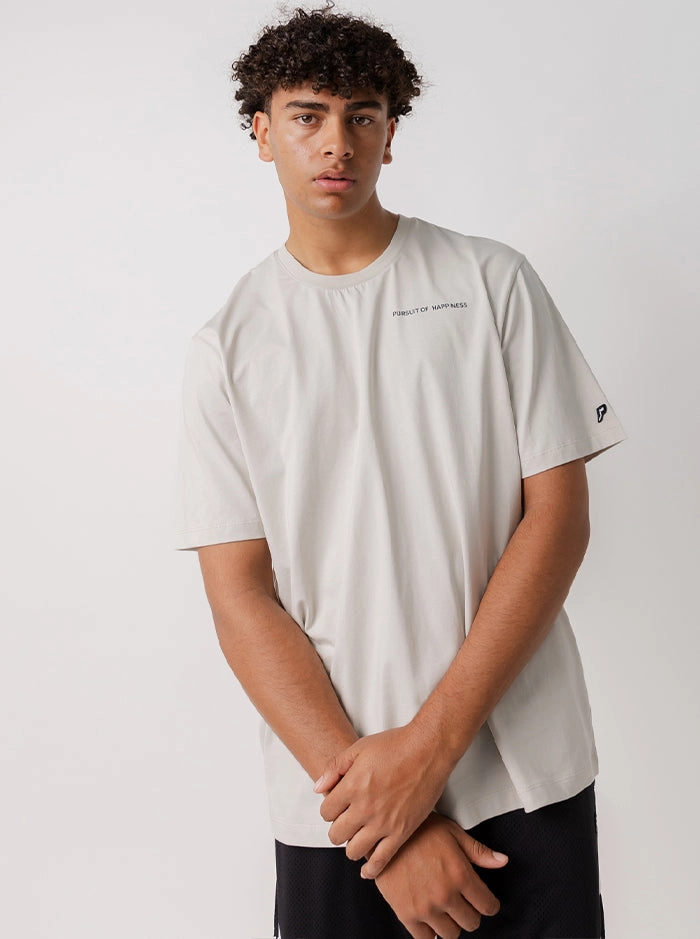 Pursuit Track Tee in Clay Stretch Jersey Knit Colorfast Material