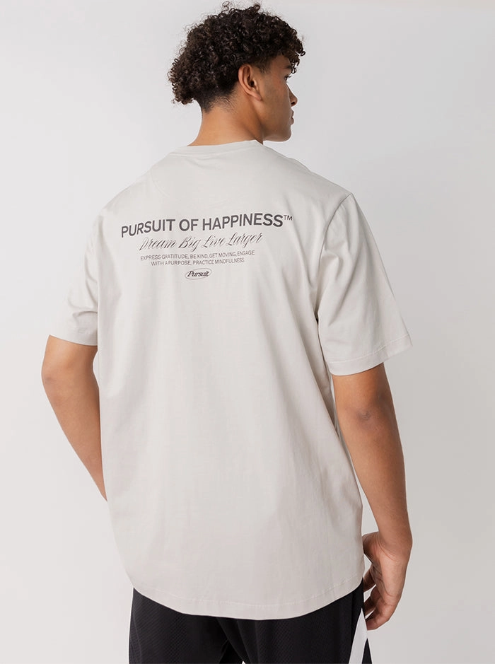 Abstract print Pursuit Track Tee in Clay