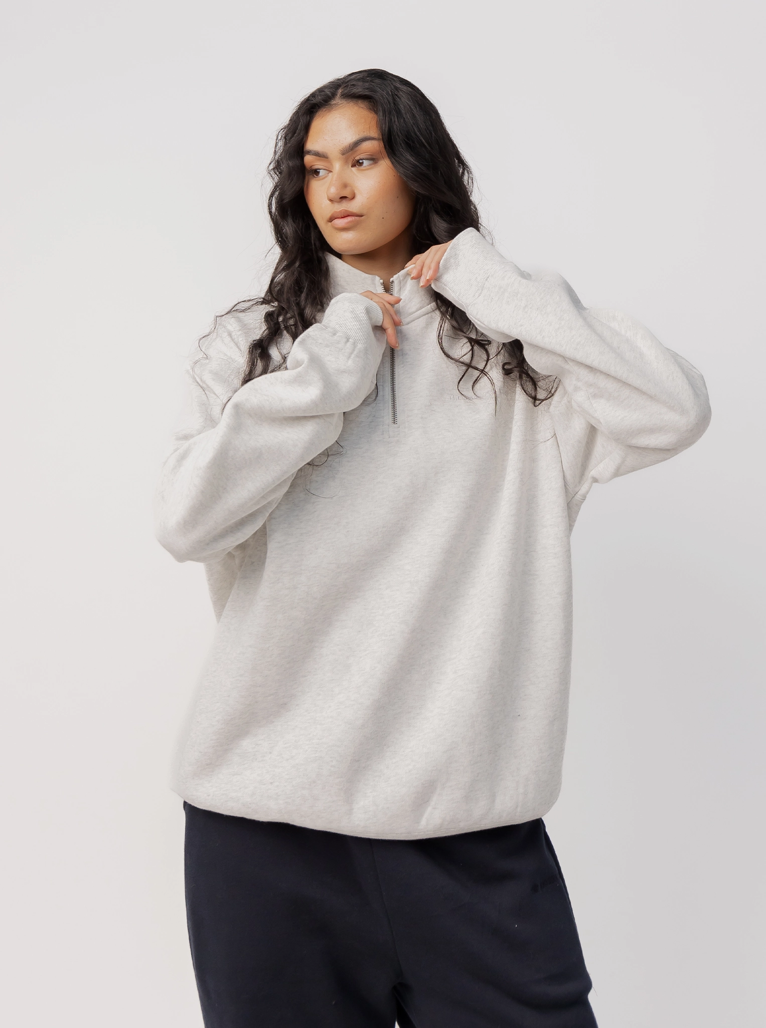 Multipack Deal river rafting Quarter Zip in Grey Marle