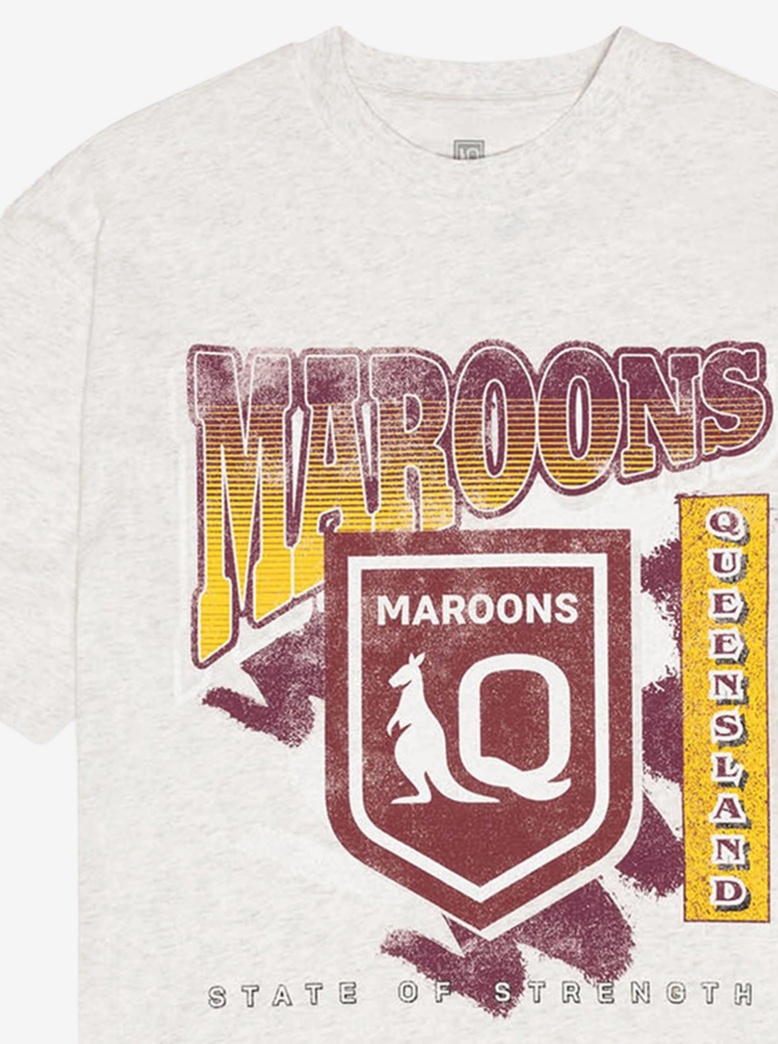 Queensland Maroons Brush Off Tee Fashionable Breathable Wearable