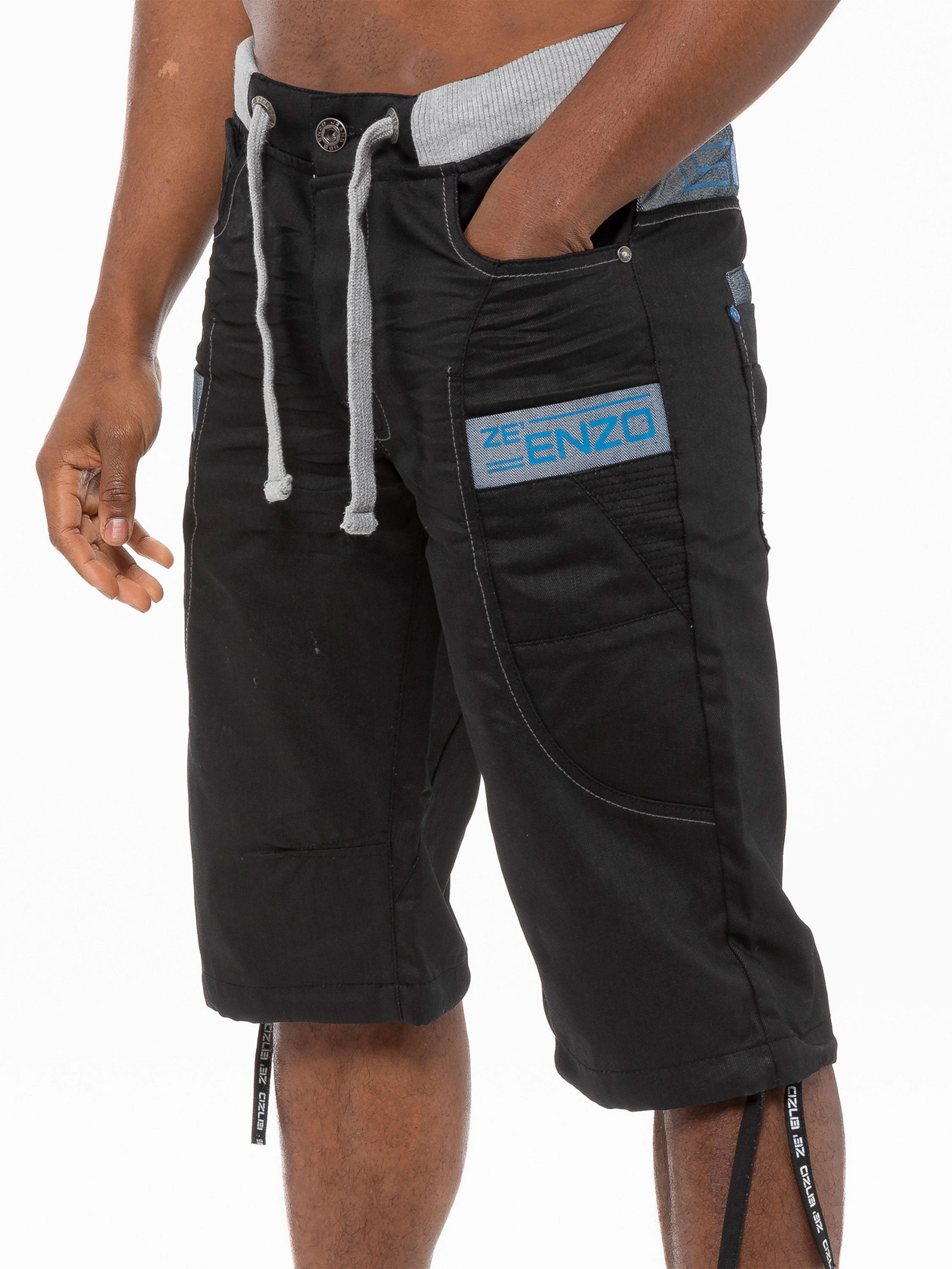 Ultimate Ventilation Channels Denim Combat Shorts | Enzo Designer Menswear