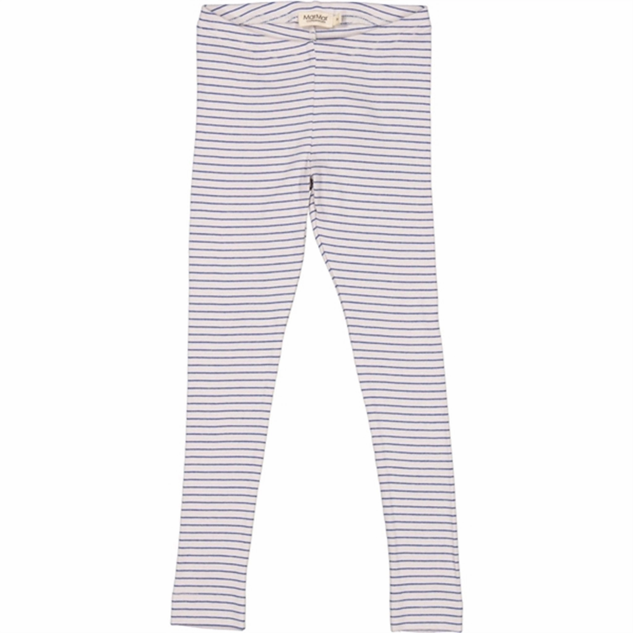 Layered Paneling MarMar Modal Rib Space Blue Stripe Leggings