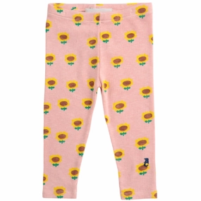 Bobo Choses Light Pink Sunflower All Over Leggings Athletic Comfort Fit