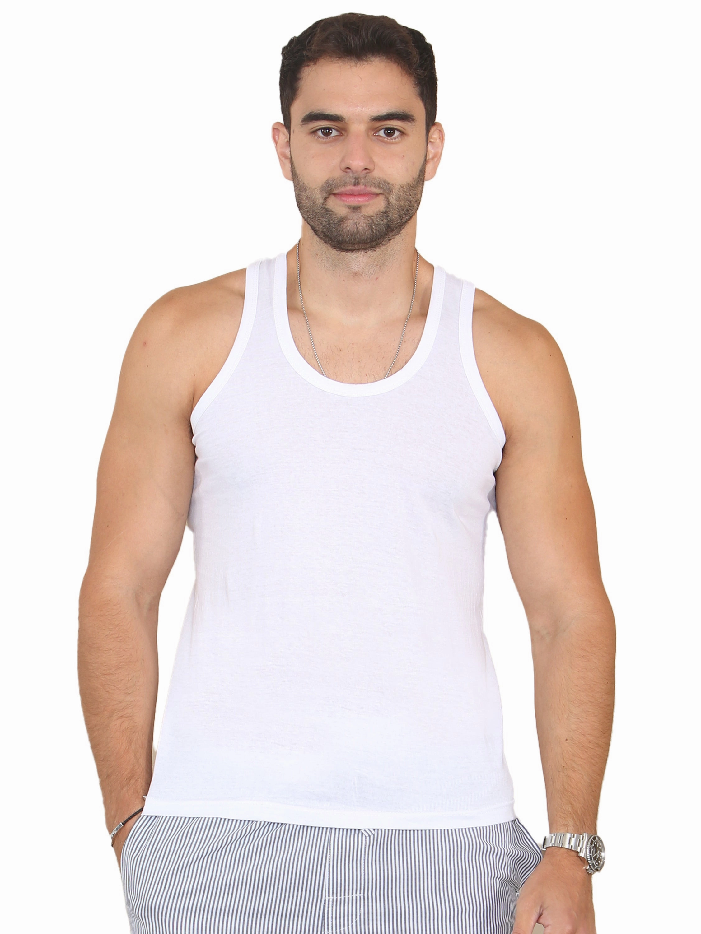 Enzo | Mens 3 Pack Vests City Outfit Fashion-Forward Look