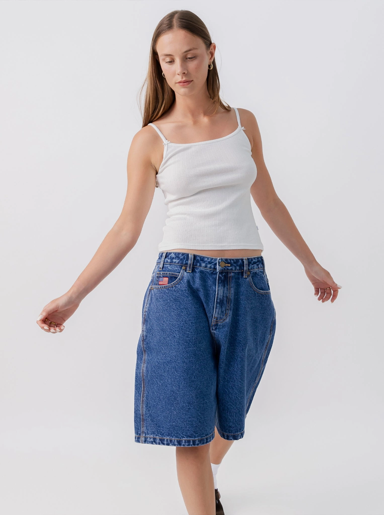 Baggy Denim Shorts Bohemian style