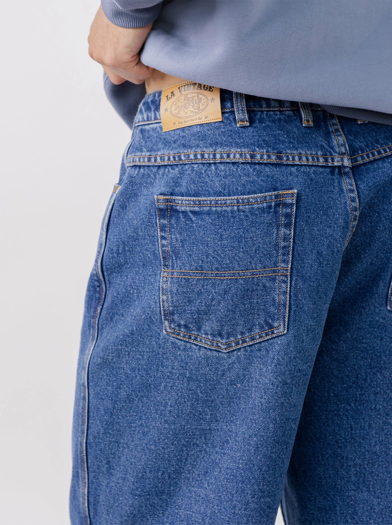 Baggy Denim Shorts shrink-resistant Stretch waistband