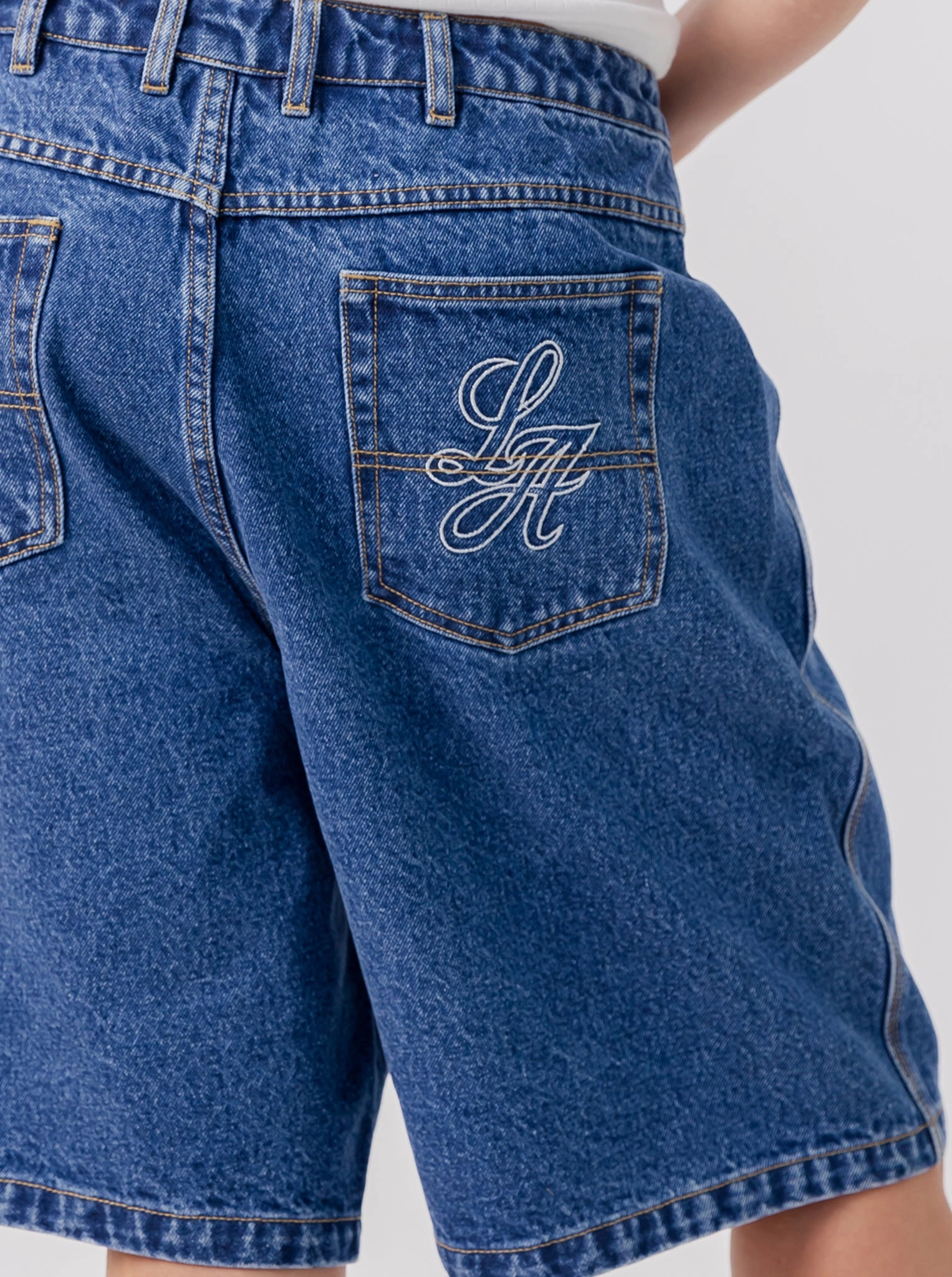 plus-size choice No Ride Up Design Baggy Denim Shorts