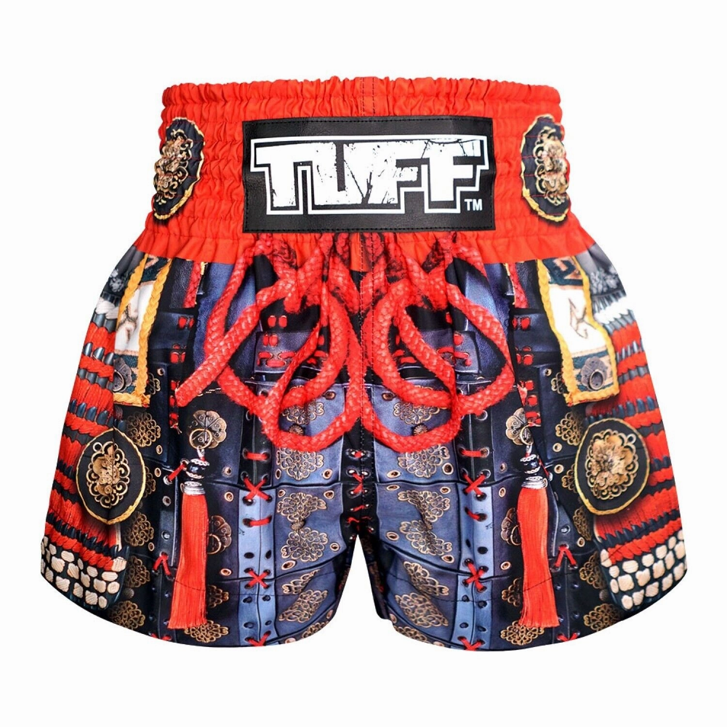 TUFF Muay Thai Shorts Armour MS657 Samurai Kickboxing MMA Traditional Style Slimming Effect