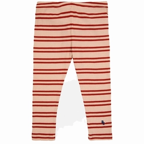 Bobo Choses Baby Red Stripes Leggings Offwhite Flexible Stitching All Style