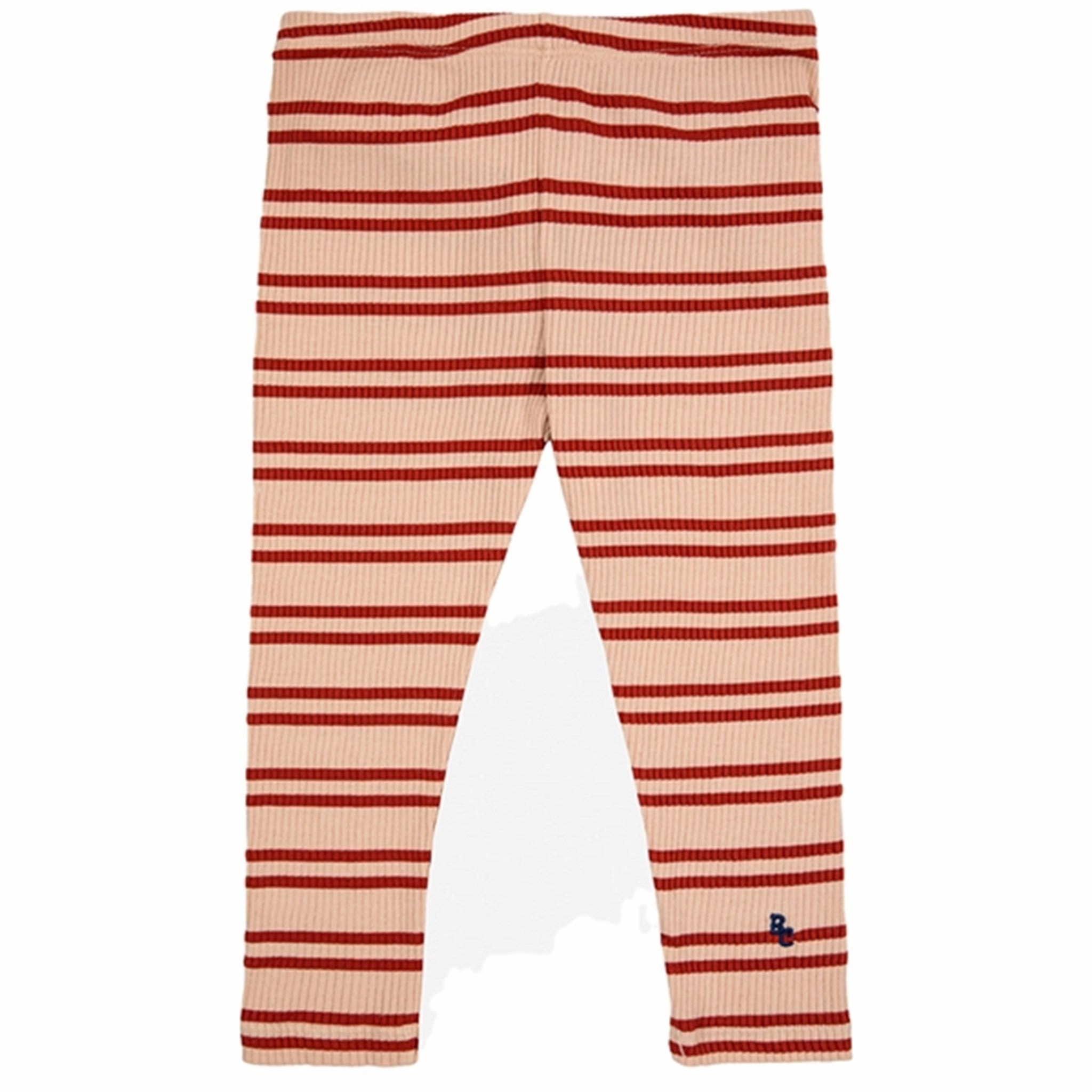 Work Commute Mesh Panel Bobo Choses Baby Red Stripes Leggings Offwhite