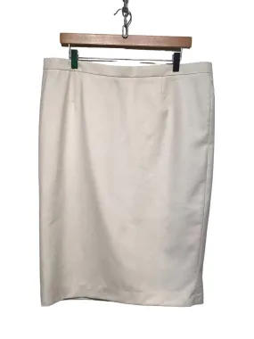 White Skirt (Size XXL) silk blend Versatile Piece