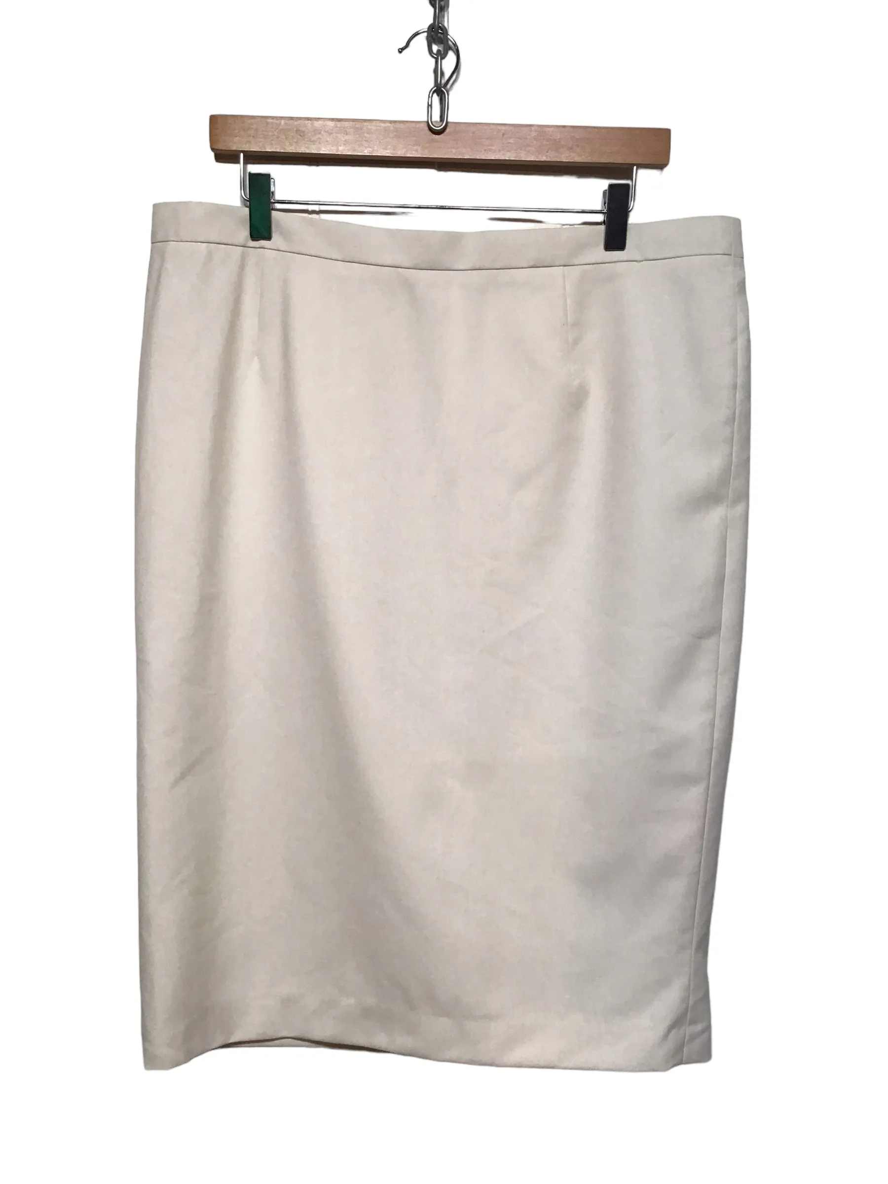 White Skirt (Size XXL) silk blend Versatile Piece