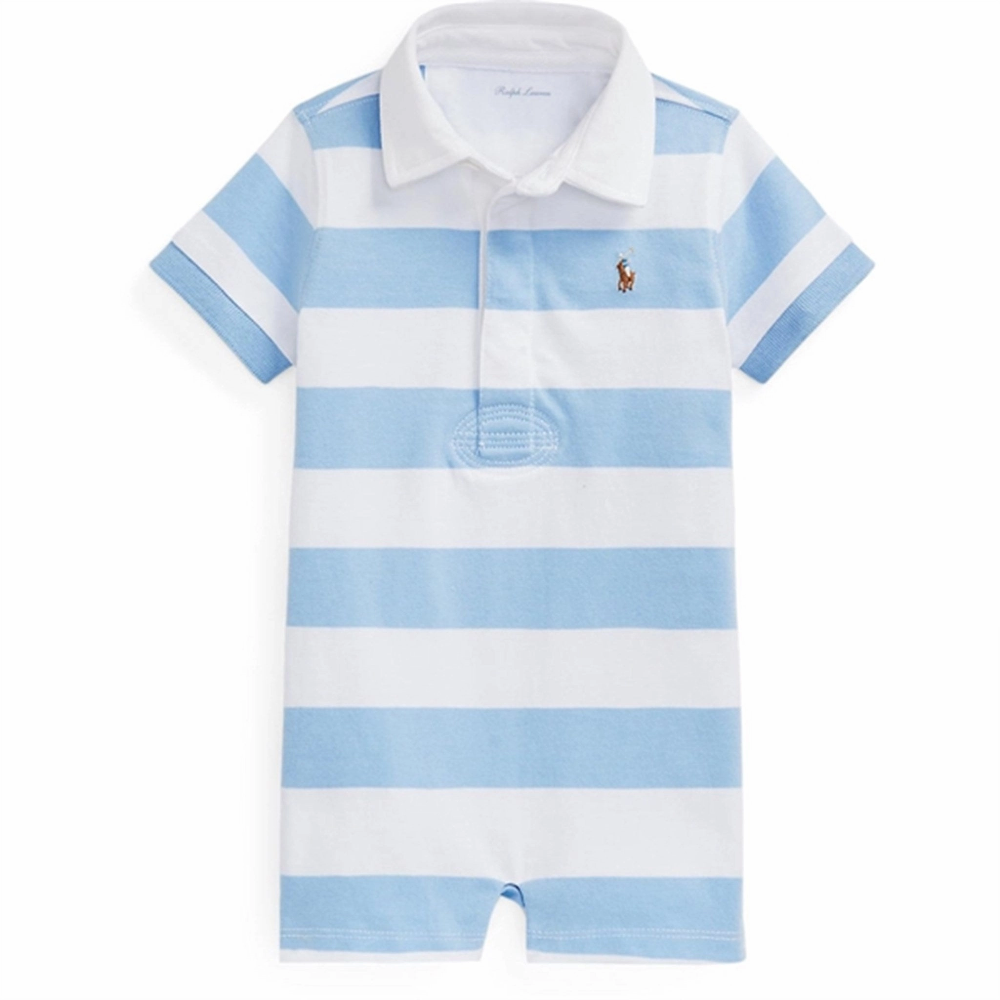 Ralph Lauren Baby Boy Jumpsuit Office Blue/White Multi Gym Natural