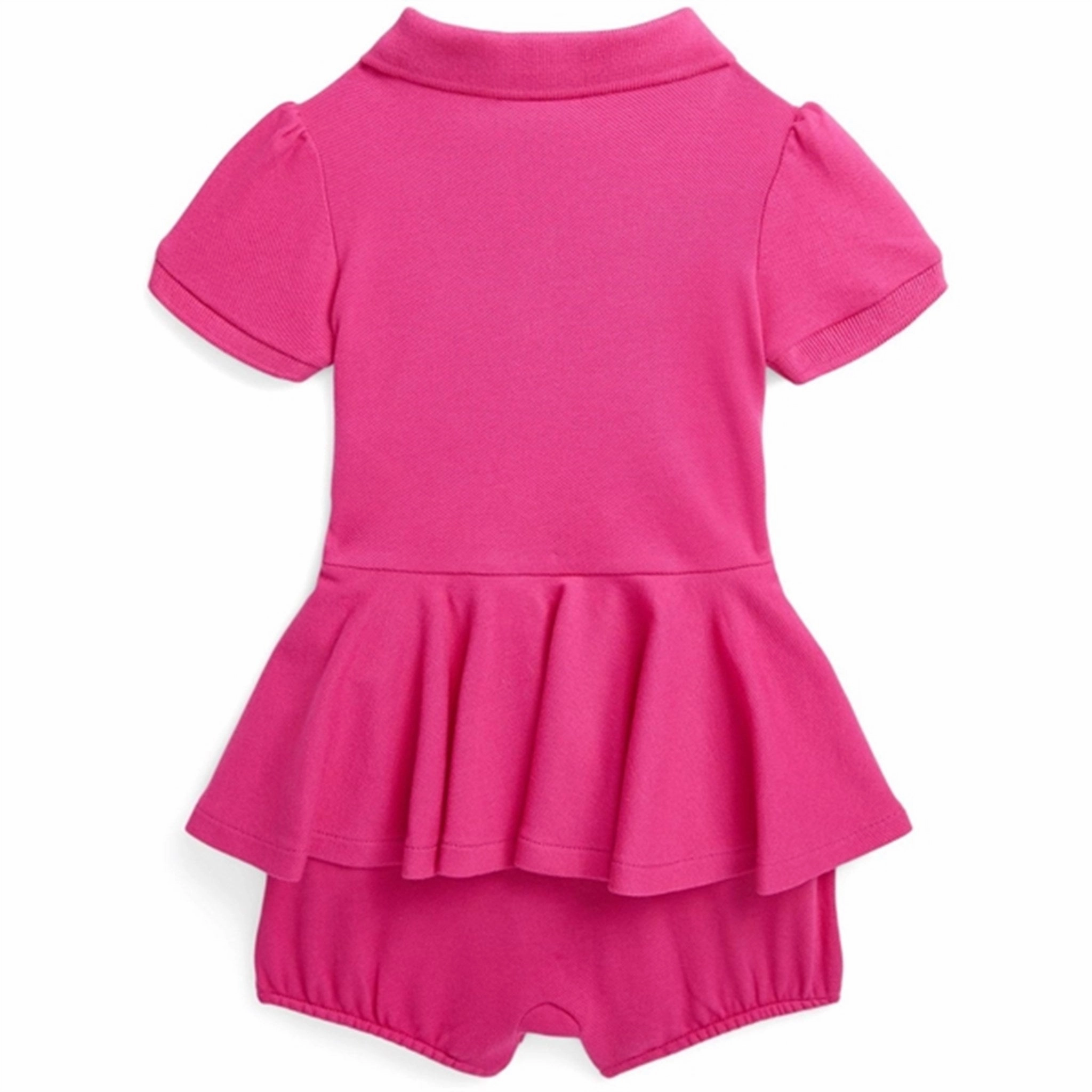 Ralph Lauren Baby Shortall Bright Pink W/ White Smart Chic Night Worker