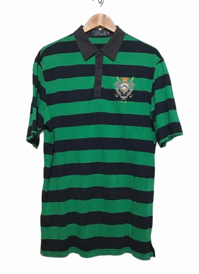 Timeless Layer Non Irritating Collar Ralph Lauren Striped Polo Top (Size XL)