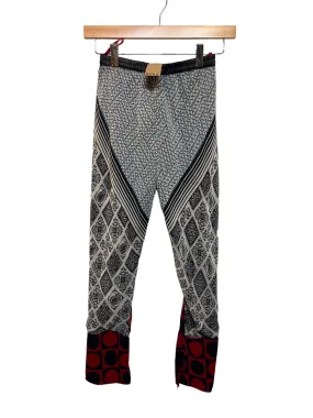 Chilly Weather Comfort Women??s White Black Patterned Trousers (Size XXS)