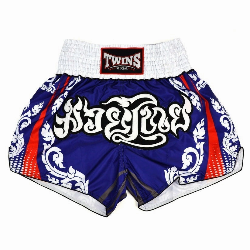 Quick Release Buckle Twins Special LAITHAI Muay Thai Shorts White Blue Red Black Kickboxing MMA