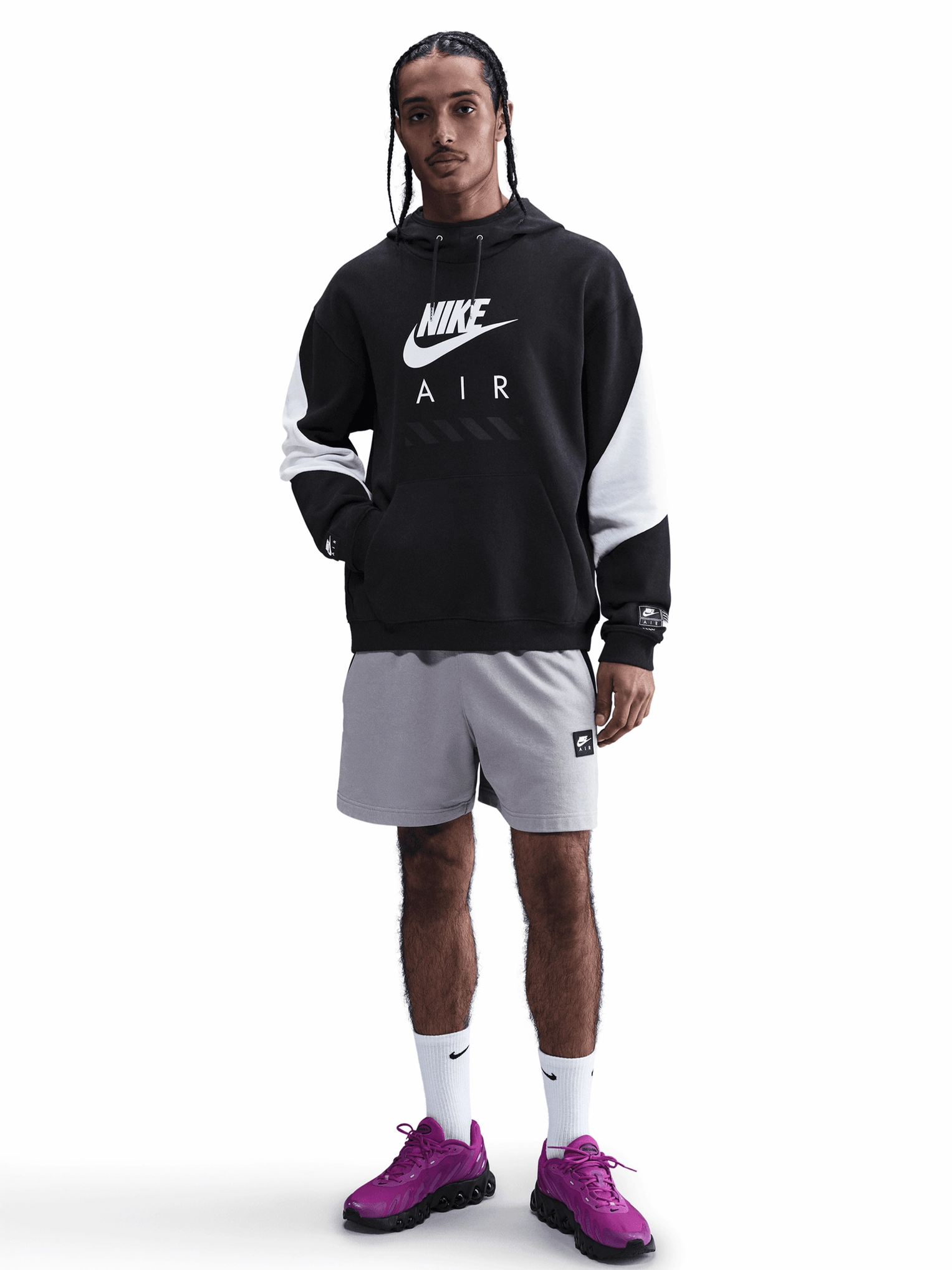 Air Heavyweight Fleece Pullover Hoodie Sustainable Manufacturing Lynx like