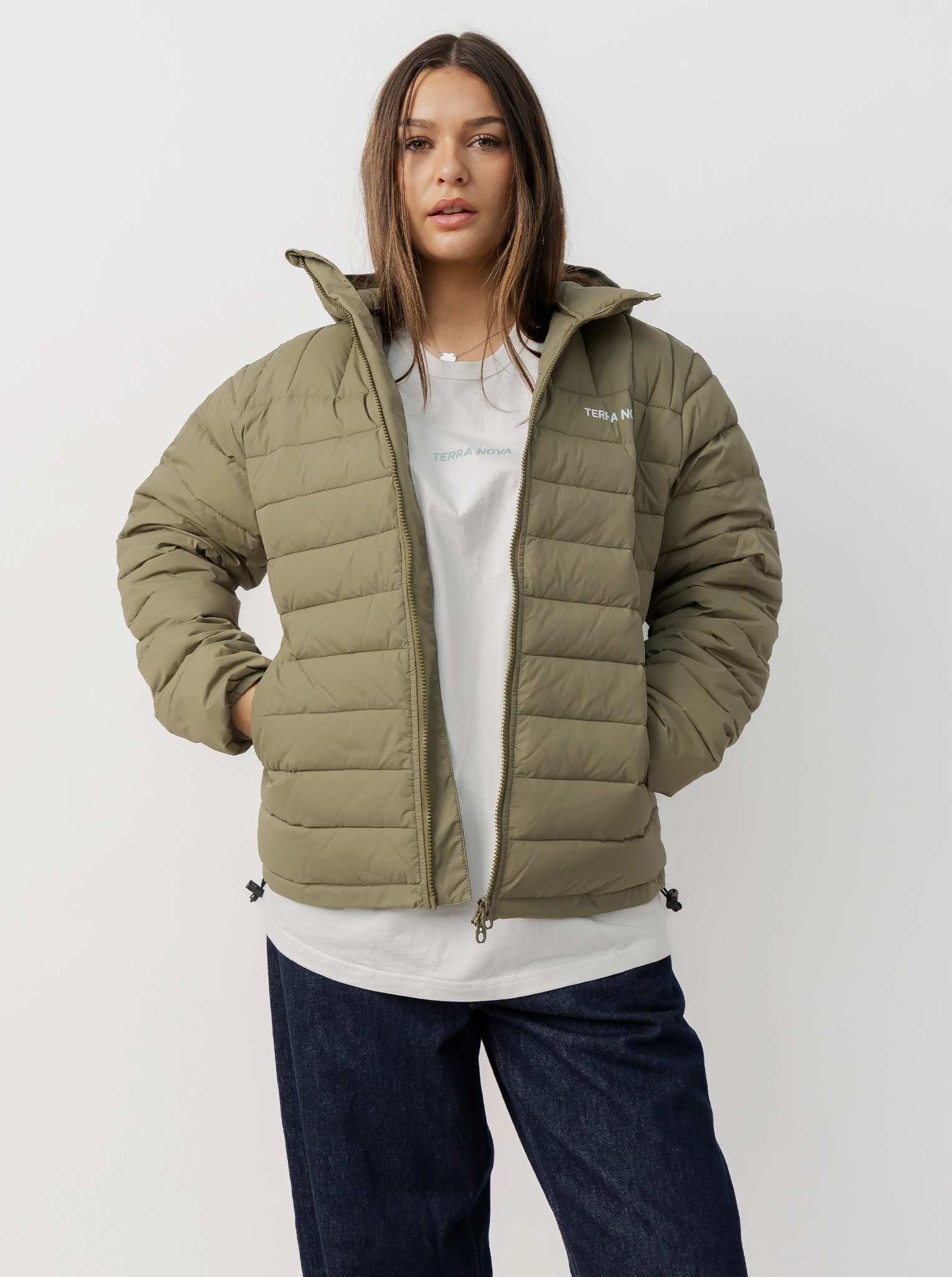 WaterResistant Shell Hooded Puffer Jacket