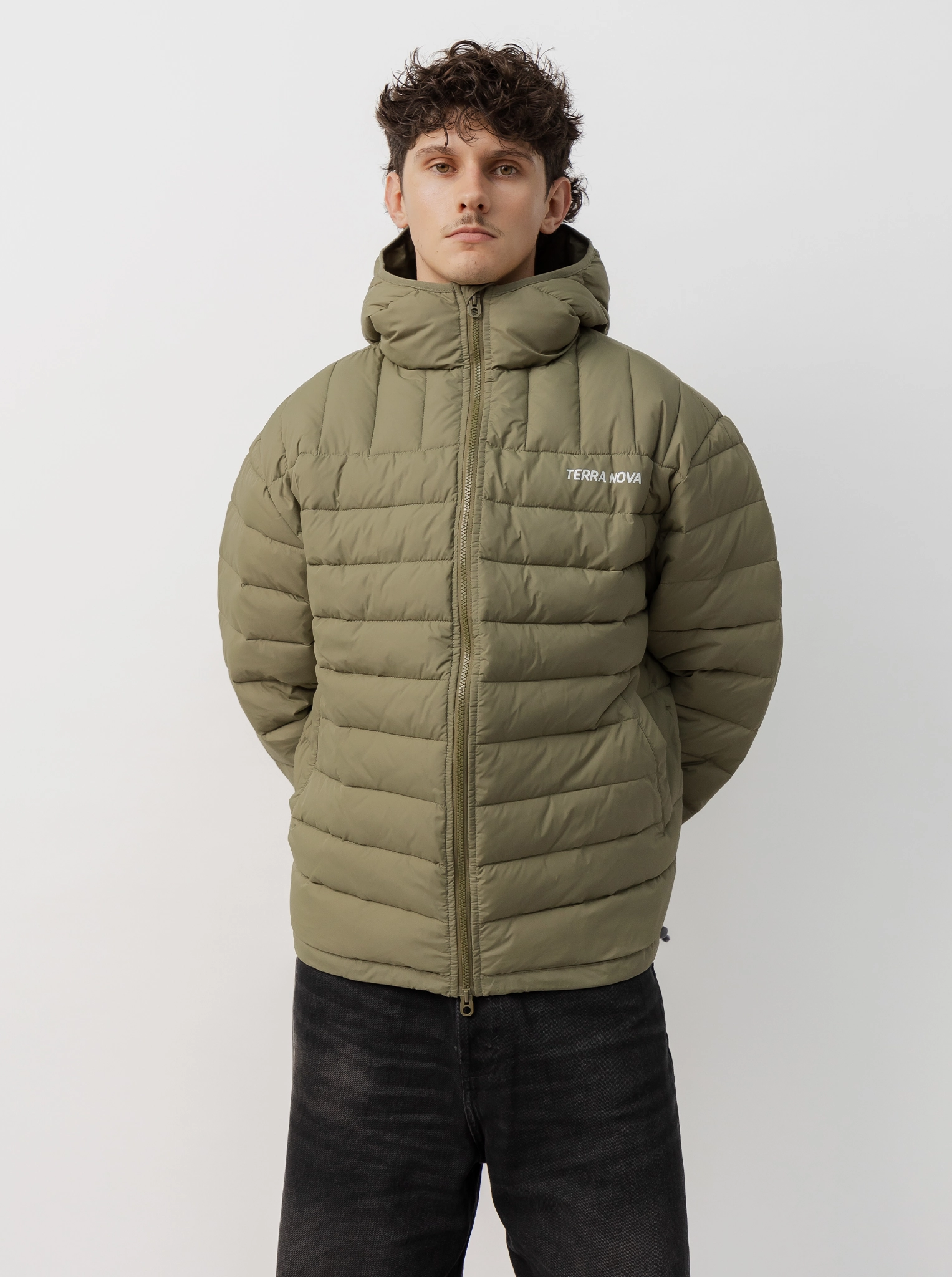 Hooded Puffer Jacket snap-up