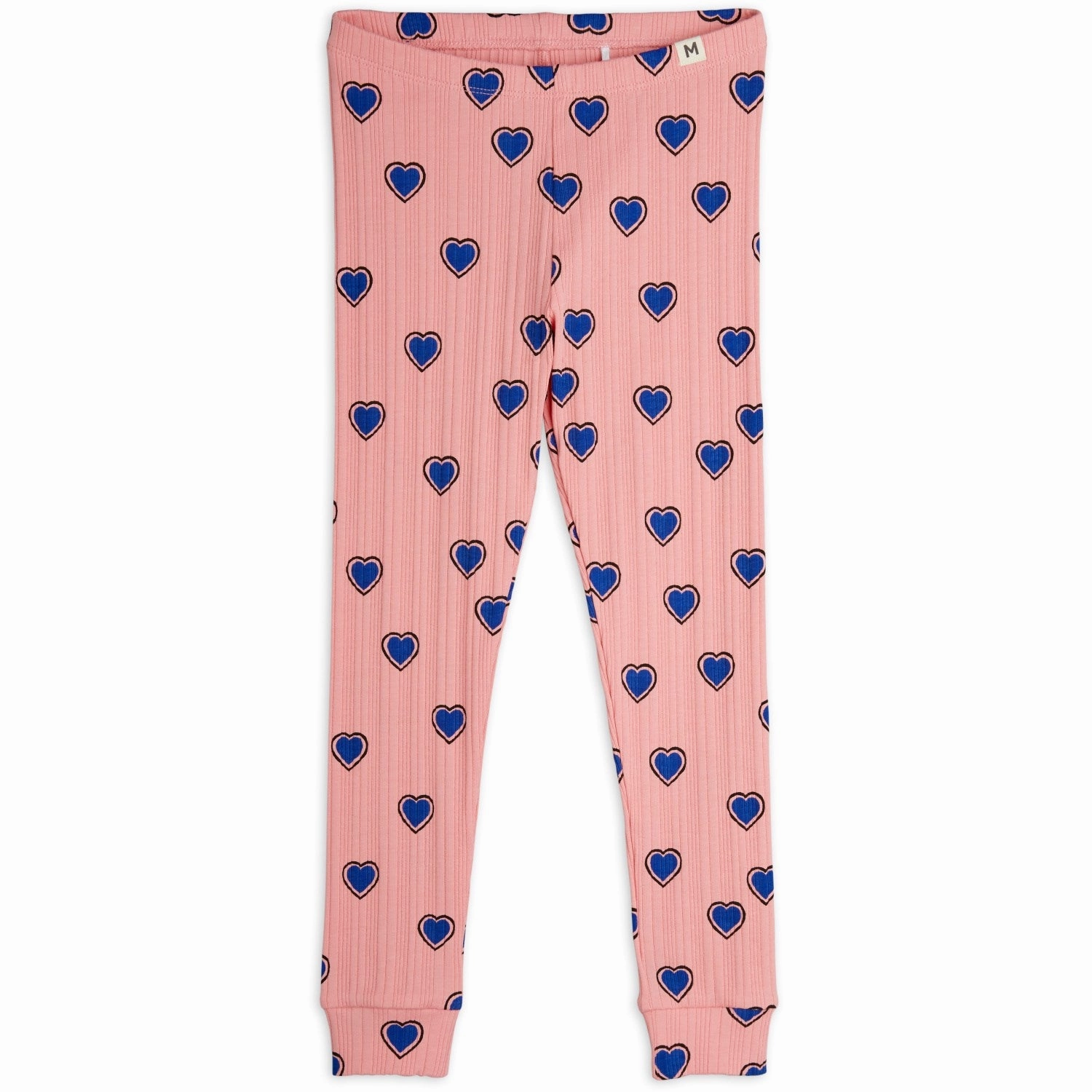 Versatile Wear Mini Rodini Pink Outlined Hearts AOP Leggings